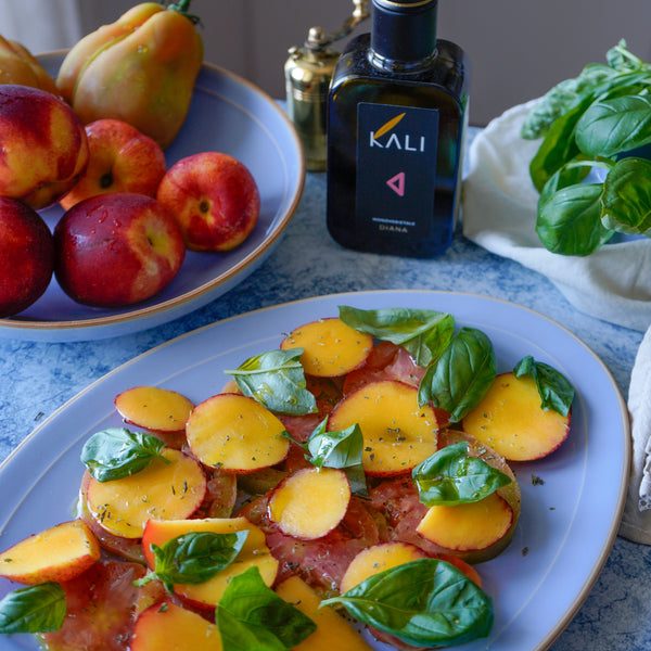 Peach and tomato salad