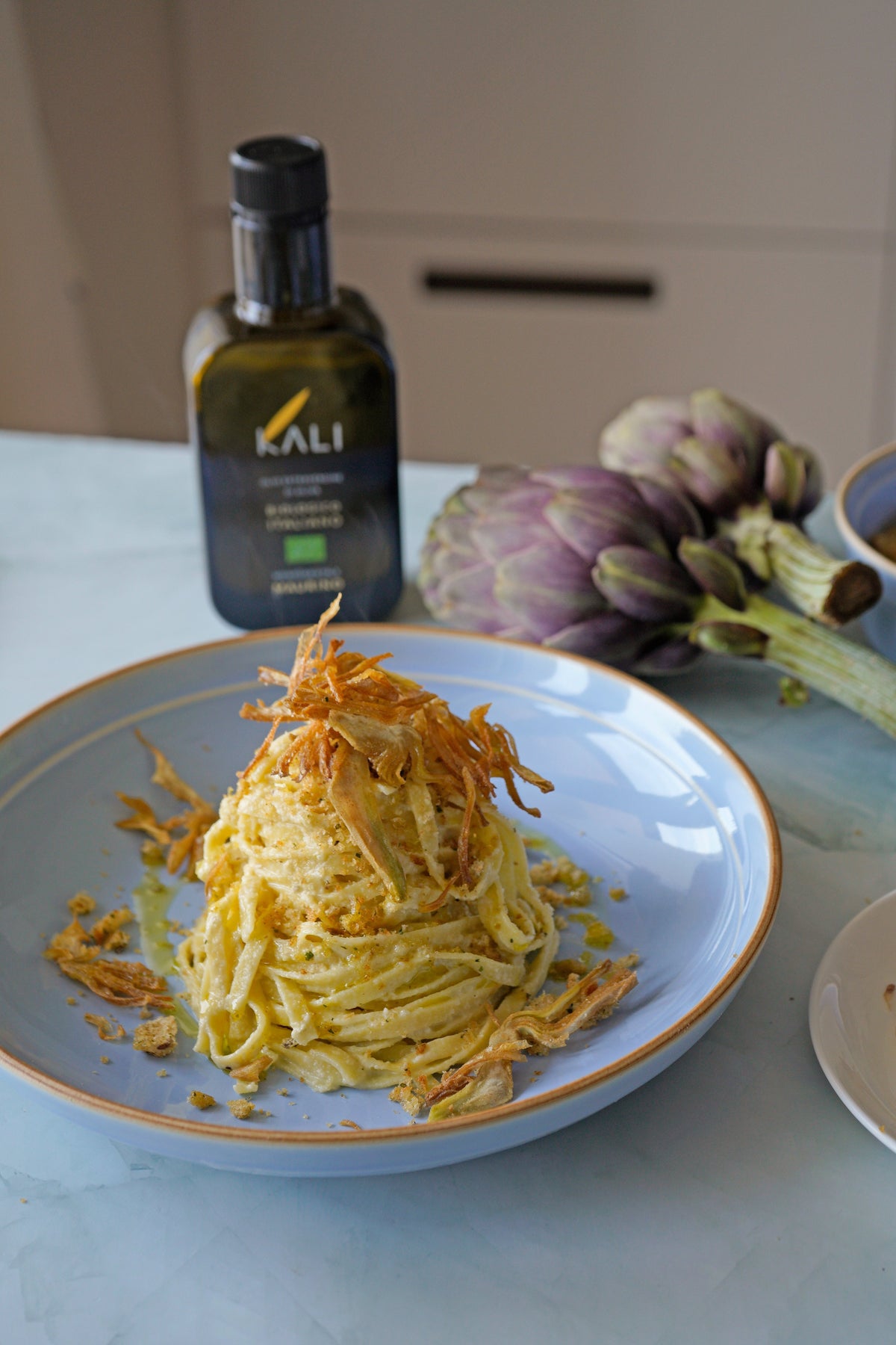 Linguine with Artichoke Pesto